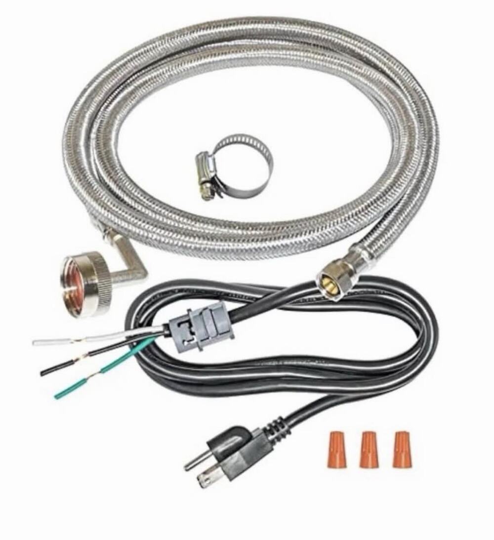 EASTMAN Dishwasher Installation Kit 8’ 3/8” x 3/4” Stainless Steel 1630551 NEW